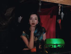 江疏影夜上海旗袍大片写真图片_2