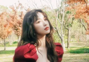 性感美女明星虞书欣红裙写真图片_8