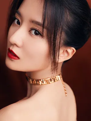乔欣黑丝抹胸裙性感写真图片_6