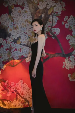 万茜高开叉礼服妩媚性感写真_4