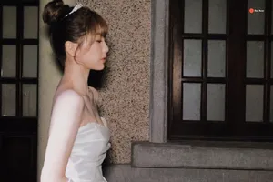 性感美女明星虞书欣婚纱妩媚写真_2