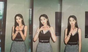 性感美女明星郑爽妩媚高清桌面壁纸_3