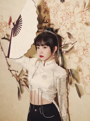 赖美云丸子头水墨国风写真图片_4