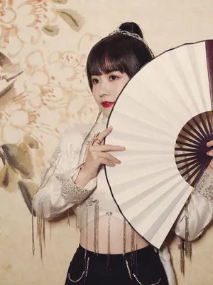 赖美云丸子头水墨国风写真图片_7