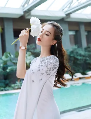 刘诗诗星钻长裙优雅性感写真图片_3