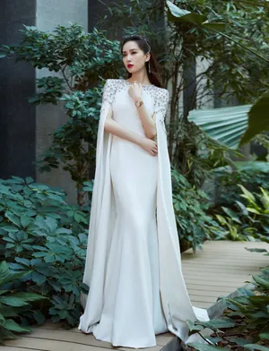 刘诗诗星钻长裙优雅性感写真图片_7