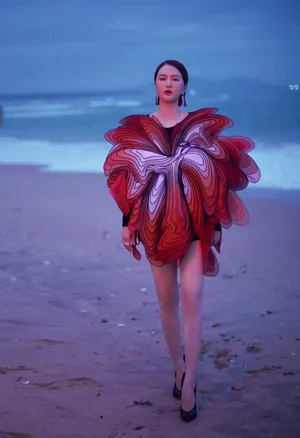 谭维维彼岸花造型个性时尚写真图片_4