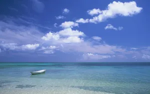美丽的海水沙滩风景壁纸_2