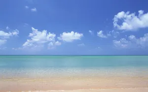 美丽的海水沙滩风景壁纸_5