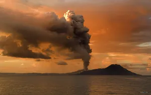 壮观的火山喷发桌面壁纸_7