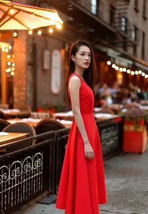 性感美女明星李沁街头时尚写真_4