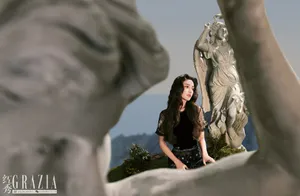 angelababy刺绣薄纱性感封面大片写真图片_2