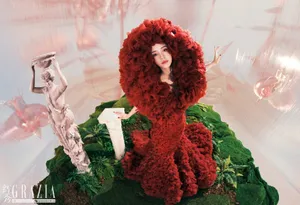 angelababy刺绣薄纱性感封面大片写真图片_6