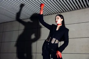 宋妍霏哥特风毒苹果女巫造型写真图片_8