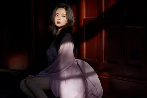 杨超越粉色长裙仙气性感图片写真_7