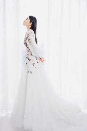 阚清子刺绣纱裙优雅写真图片_3