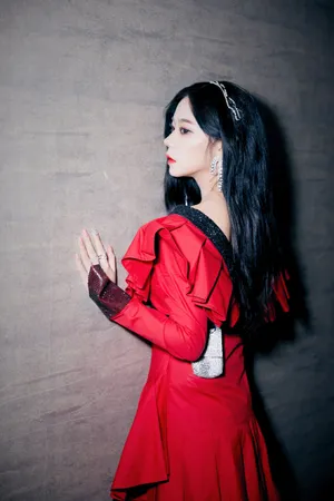 张紫宁红裙美艳性感写真图片_11