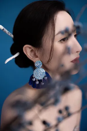 张萌性感青花瓷长裙写真图片_2