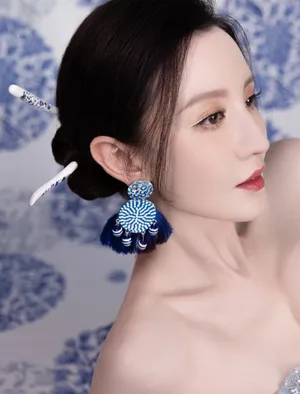 张萌性感青花瓷长裙写真图片_4