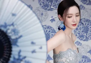 张萌性感青花瓷长裙写真图片_7