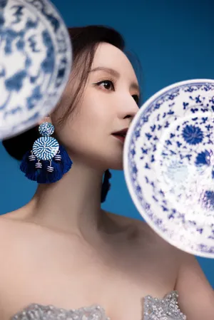张萌性感青花瓷长裙写真图片_12