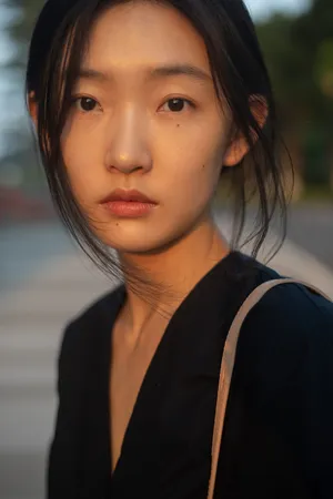 周依然黑裙少女甜美写真图片_5