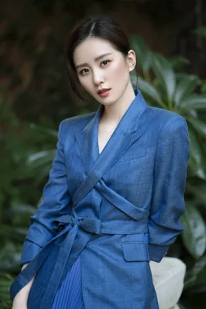 刘诗诗蓝色长裙优雅写真图片_3