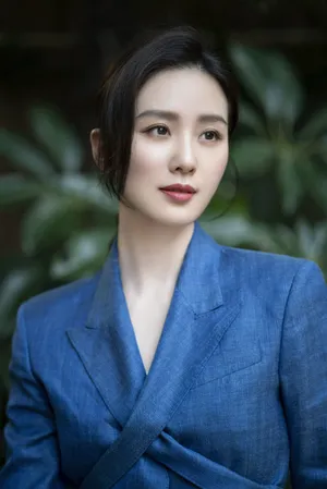 刘诗诗蓝色长裙优雅写真图片_5