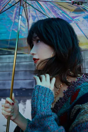田原蓝色毛衣性感养眼写真图片_2