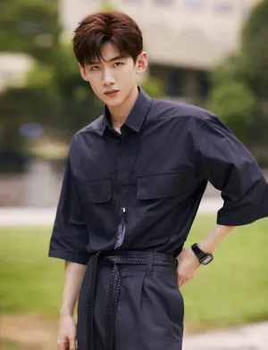 白敬亭工装服帅气写真图片_1