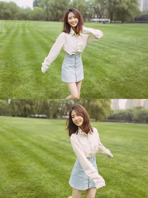 邢菲灵动少女风写真图片