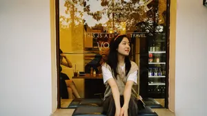 李兰迪清新甜美私服街拍图片_2