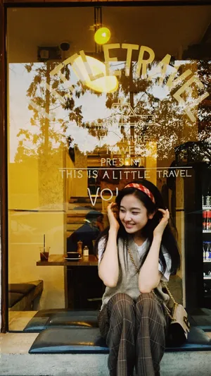 李兰迪清新甜美私服街拍图片_6