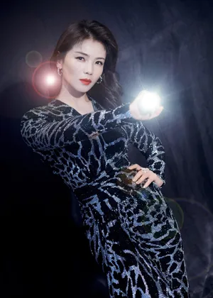 刘涛豹纹亮片裙性感写真图片_7