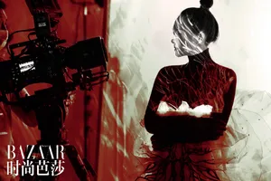 章子怡黑白光影写真花絮图片_2