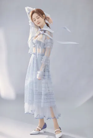 郑合惠子蓝色纱衣性感写真图片_4