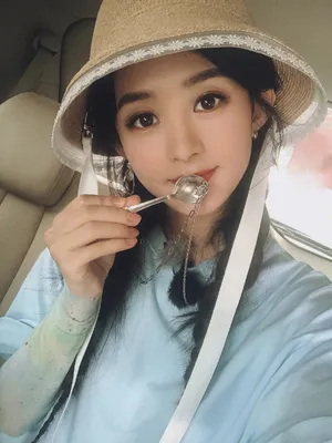 赵丽颖麻花辫造型自拍照图片_3