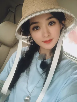 赵丽颖麻花辫造型自拍照图片_8