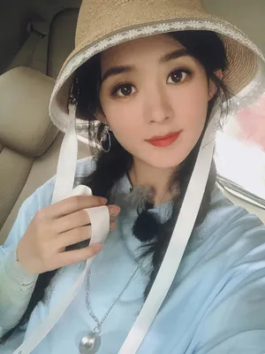 赵丽颖麻花辫造型自拍照图片_12
