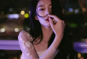傅菁夜色意境摩登大片写真图片_4