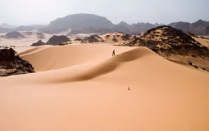 荒凉的沙漠戈壁风光_19