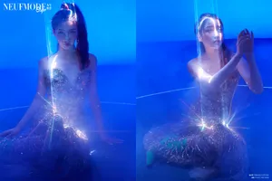 姜贞羽朦胧光影性感写真图片_8