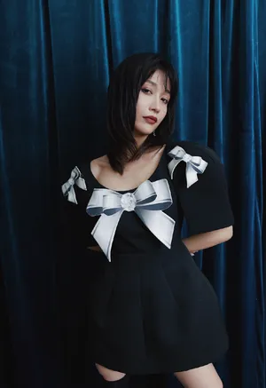 田原黑裙性感甜酷写真图片_4