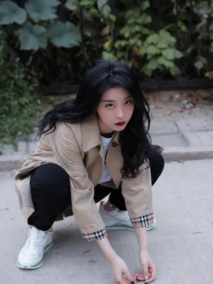 赵小棠秋日时尚街拍写真图片