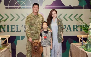 杜江霍思燕为爱子庆生恩爱甜蜜美照图片_7