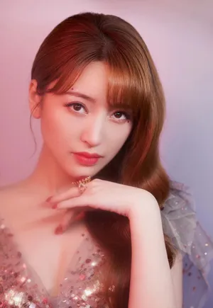 金莎粉色亮片长裙梦幻甜美十足写真图片_8