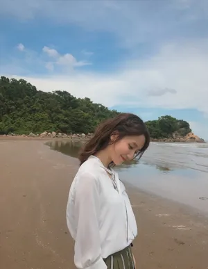 李墨之白衫甜美旅拍图片_3