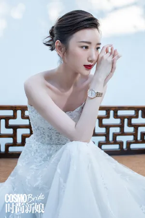 毛晓彤抹胸裙性感写真图片