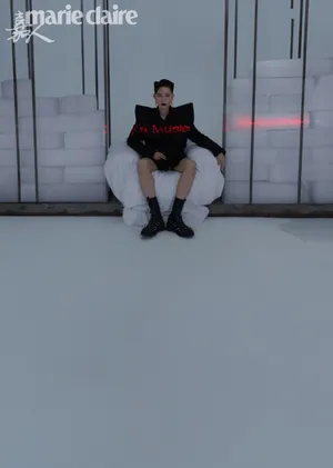 李斯丹妮亮片鱼尾裙造型写真图片