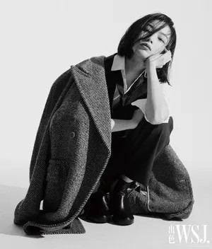 倪妮短发西装利落酷美写真图片_4